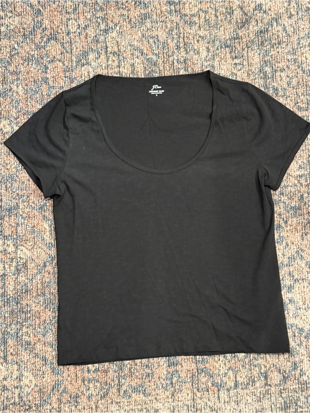 J. Crew Black Scoop Neck Short Sleeve Tee